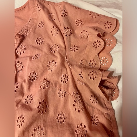 Lane Bryant Pink Eyelet Lace-Up Top Women’s 18/20 - Picture 4 of 7